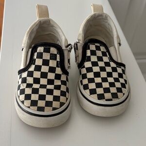Vans Kids Black and White Checkered Sneakers